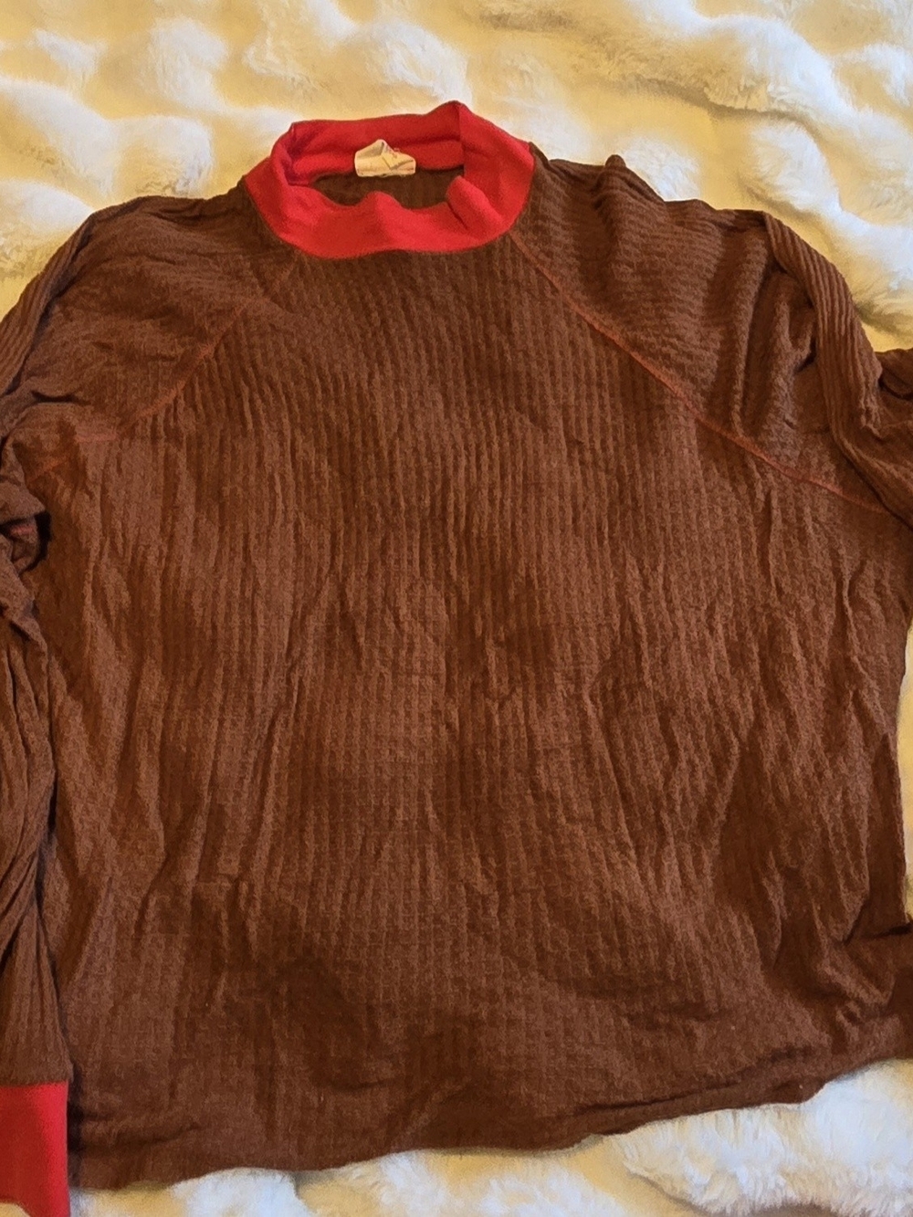 Tuesday Of California Waffle Top Brown And Red